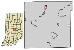 Location in Marion County, Indiana