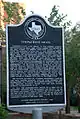 Historical marker at site of Temple Beth Israel in Houston.