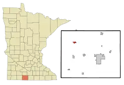 Location of Trimont, Minnesota