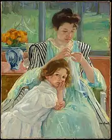 Image 12Young Mother Sewing, Mary Cassatt (from History of painting)