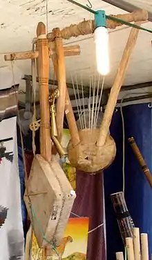 Image 15An Eritrean krar and masinqo is a common instruments in Eritrea. (from Culture of Eritrea)