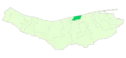 Location of Babolsar County in Mazandaran province