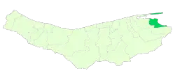 Location of Galugah County in&nbsp;Mazandaran&nbsp;province