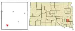 Location in McCook County and the state of South Dakota