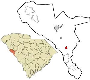 Location in McCormick County and the state of South Carolina.