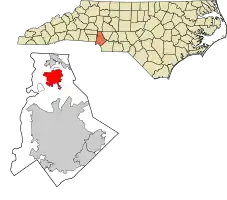 Location in Mecklenburg County and North Carolina