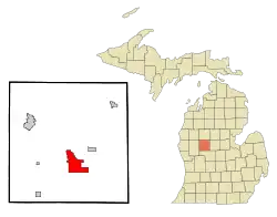 Location of Canadian Lakes in Michigan and Mecosta County