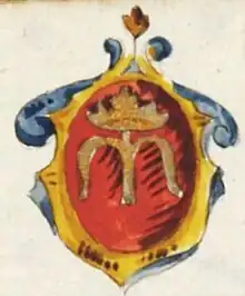 Meduna Coat of Arms, Armoriale De Rubeis 1114 (p. 28)