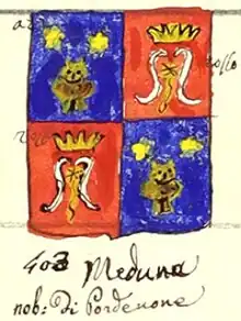 Meduna Coat of Arms, Armoriale Joppi 207 (n. 403)