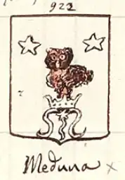 Meduna Coat of Arms, Armoriale Joppi 207 (n. 922)