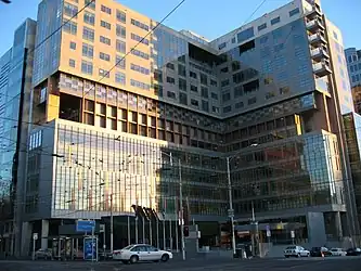 Image 11The Commonwealth Law Courts Building in Melbourne, the location of the Melbourne branches of the Federal Circuit Court of Australia, the Federal Court of Australia, the Family Court of Australia, as well as occasional High Court of Australia sittings (from Judiciary)