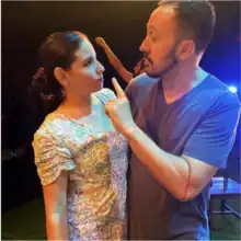 Virella during a rehearsal for the zarzuela La revoltosa