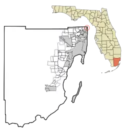 Location in Miami-Dade County and the state of Florida