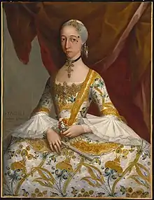 Portrait of Doña María de la Luz Padilla y Cervantes, daughter to the 4th Marquess of Santa Fe de Guardiola, painted by Miguel Cabrera