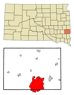 Location within Minnehaha County