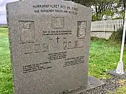 Memorial stone honoring Norsemen who sailed and settled