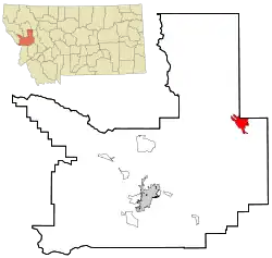 Location of Seeley Lake, Montana
