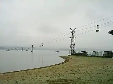 Cable car over Modrac Lake