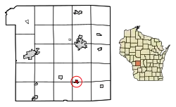 Location of Wilton in Monroe County, Wisconsin.