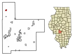 Location in Montgomery County, Illinois