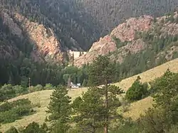 Cimarron Canyon State Park, just below the dam for Eagle Nest Lake.