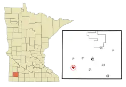 Location of Chandlerwithin Murray County, Minnesota