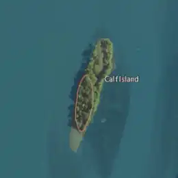 Aerial image of an island.