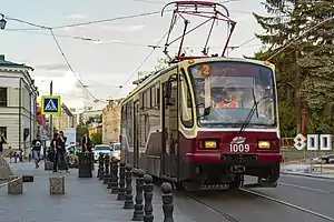 UTM-7 tram at Oktyabrskaya Street