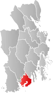 Tjølling within Vestfold