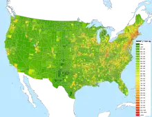 Image 9The concentration of NRHP listings throughout the U.S. (from United States National Register of Historic Places listings)