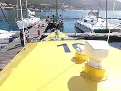 View forward from flying bridge