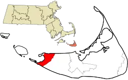Location in Nantucket County and the state of Massachusetts.