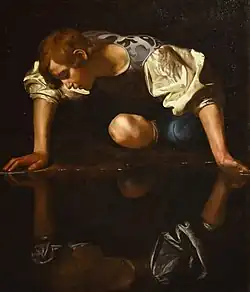 Painting of Narcissus by Caravaggio