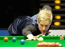 Neil Robertson playing a shot