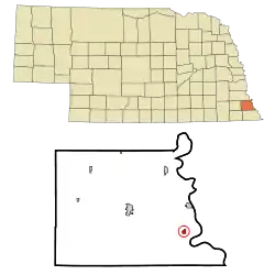 Location of Nemaha, Nebraska