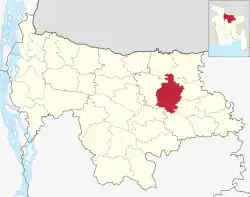 Location of Netrokona Sadar