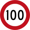 100&nbsp;km/h speed limit (this is the maximum legal speed for motor vehicles in New Zealand, unless otherwise specified)