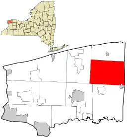 Location in Niagara County and the state of New York.