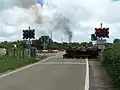 No. 9 Winston Churchill crossing the level crossing