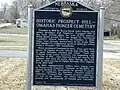 Historical marker for Omaha's pioneer Prospect Hill Cemetery