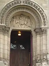 Portal with sculpture of Virgin and Child
