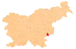 The location of the Municipality of Kostanjevica na Krki