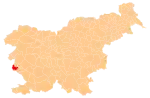 The location of the Municipality of Miren-Kostanjevica