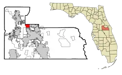 Location in Orange County and the state of Florida