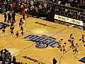 The Orlando Magic's maple parquet floor at Amway Center