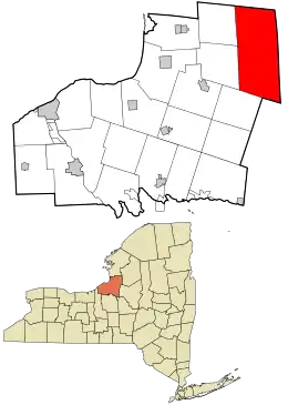 Location in Oswego County and the state of New York.