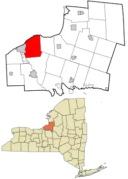 Location in Oswego County and the state of New York.