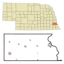 Location of Douglas, Nebraska