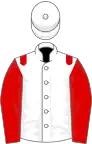 White, red epaulettes and sleeves, white cap, red stars