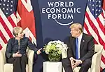 Prime Minister Theresa May met with President Trump while at the World Economic Forum in Davos.